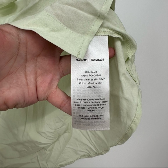 NEW Samson Samsoe Majan Short Sleeve Hampden Majan Shirt in Meadow Mist - Picture 5 of 6